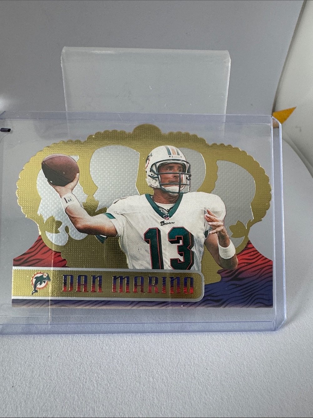 Crown Kids Trading Card - Dan Marino - White, Gold, Teal, Red